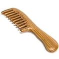 thumbnail image 3 of Onedor Handmade 100% Natural Green Sandalwood Hair Combs - Anti-Static Sandalwood Scent Natural Hair Detangler Wooden Comb (Extra Wide Tooth), 3 of 7