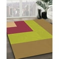 thumbnail image 3 of Ahgly Company Machine Washable Indoor Rectangle Transitional Yellow Area Rugs, 6' x 9', 3 of 7