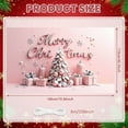 thumbnail image 4 of Pink Theme Christmas Banner Snowflake Decoration Merry Christmas Banner 3D Letter Pink Background Xmas Banner for Christmas Party Winter Celebration Holiday Decoration, 4 of 9