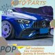 thumbnail image 2 of Adecuado para Mercedes Benz Clase C nueva C200 C260l Modificado Fibra de Carbono Envolvente Pala delantera Faldón lateral Borde trasero Alerón trasero, 2 of 5