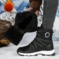 thumbnail image 6 of CAICJ98 Women's Snow Boots Mid-Calf Boots 2025 New Cotton Walking Shoes Waterproof High-top Non-slip Winter Boots Women (Black,Size 7.5), 6 of 7