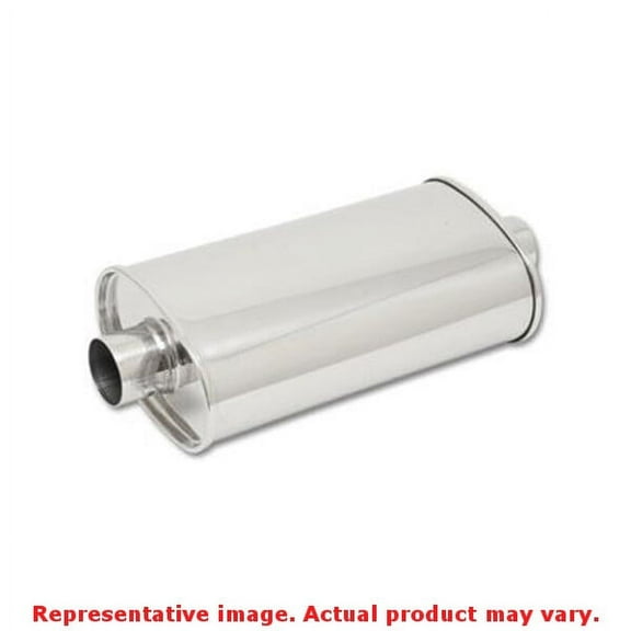 Vibrant Performance 1101 VIB1101 STREETPOWER OVAL MUFFLER, 2.25IN INLET/OUTLET (CENTER-CENTER)