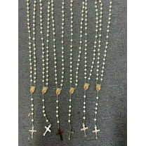 12 x Wholesale Bulk Lady of Guadalupe Pearl Rosary Necklace for Baptism, Weddin