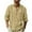 Khaki, variant on zfhfof Men's Cuban Guayabera Shirts Casual Long Sleeve Collared Button Down Shirts Cotton Linen Summer Beach Shirts