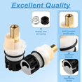 thumbnail image 3 of RVKXHD 2 Pack RP25513 Faucet Stem Replacement, Compatible with Delta Two Handle Faucet and RP24096 Faucet Cartridge Repair Kit, with RP24097 Turn Stop 1/4 and 2 × RP4993 Seat and Spring (2), 3 of 7