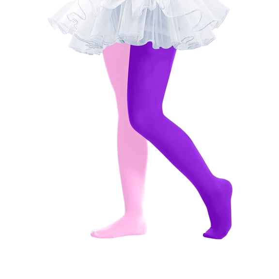 Kids Girls Tights Pantyhose, Two Toned High Waist Soft Stockings, Cute Dancing Tights Leggings Girls Low Rise Trousers 2-8Y