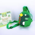 thumbnail image 1 of Bonita y pequeña bolsa de hombro con diseño de dinosaurio, mochila portátil con correa de hombro ajustable para niños, color verde, 1 of 1