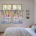 thumbnail image 3 of Happy Easter Kitchen Curtains 54 Inch Length, Colorful Eggs Spring Tulips Flowers Farm Wooden Tiers Curtains for Bathroom Bedroom Cafe, Light Filtering Window Treatment Drapes 2 Panels 42"Wx54"L, 3 of 8