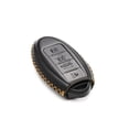 thumbnail image 3 of Vitodeco Leather Smart Key Fob Case Cover Protector - Compatible with Nissan | Compatible with Infiniti - (2007 - 2022 Models) - 4 Buttons, Black, 3 of 5