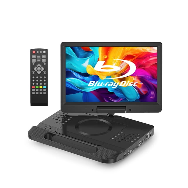 Reproductor de Blu-ray portátil FANGOR de 13,3" con batería HDMI de 12 horas