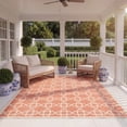 thumbnail image 3 of SAFAVIEH Courtyard Carol Geometric Indoor/Outdoor Area Rug, 6'7" x 9'6", Terracotta/Beige, 3 of 9