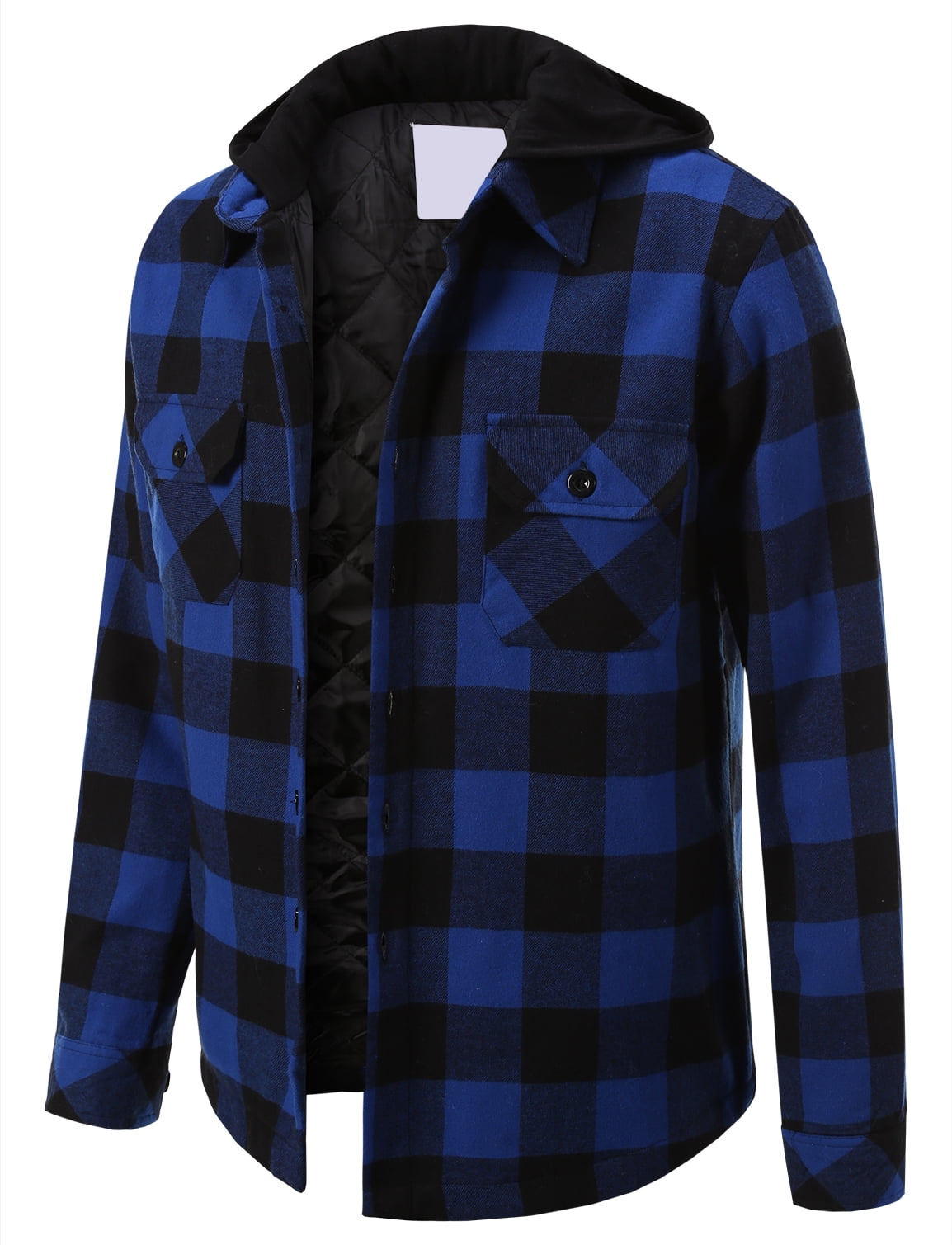 Shaka Men's Flannel Hooded Jacket Blue 