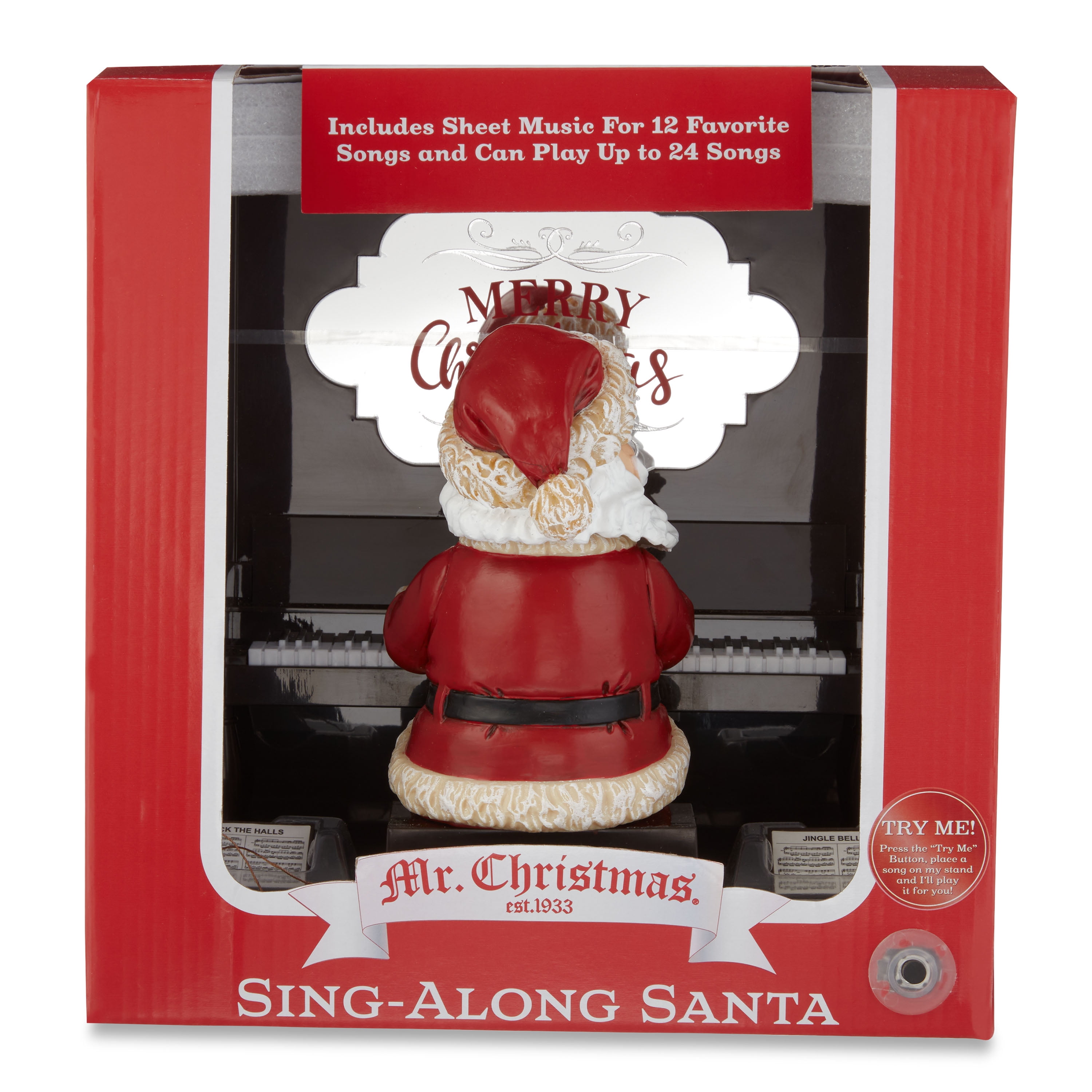Mr. Christmas Sing-A-Long Santa Animated Decor 10 in. - Walmart.com