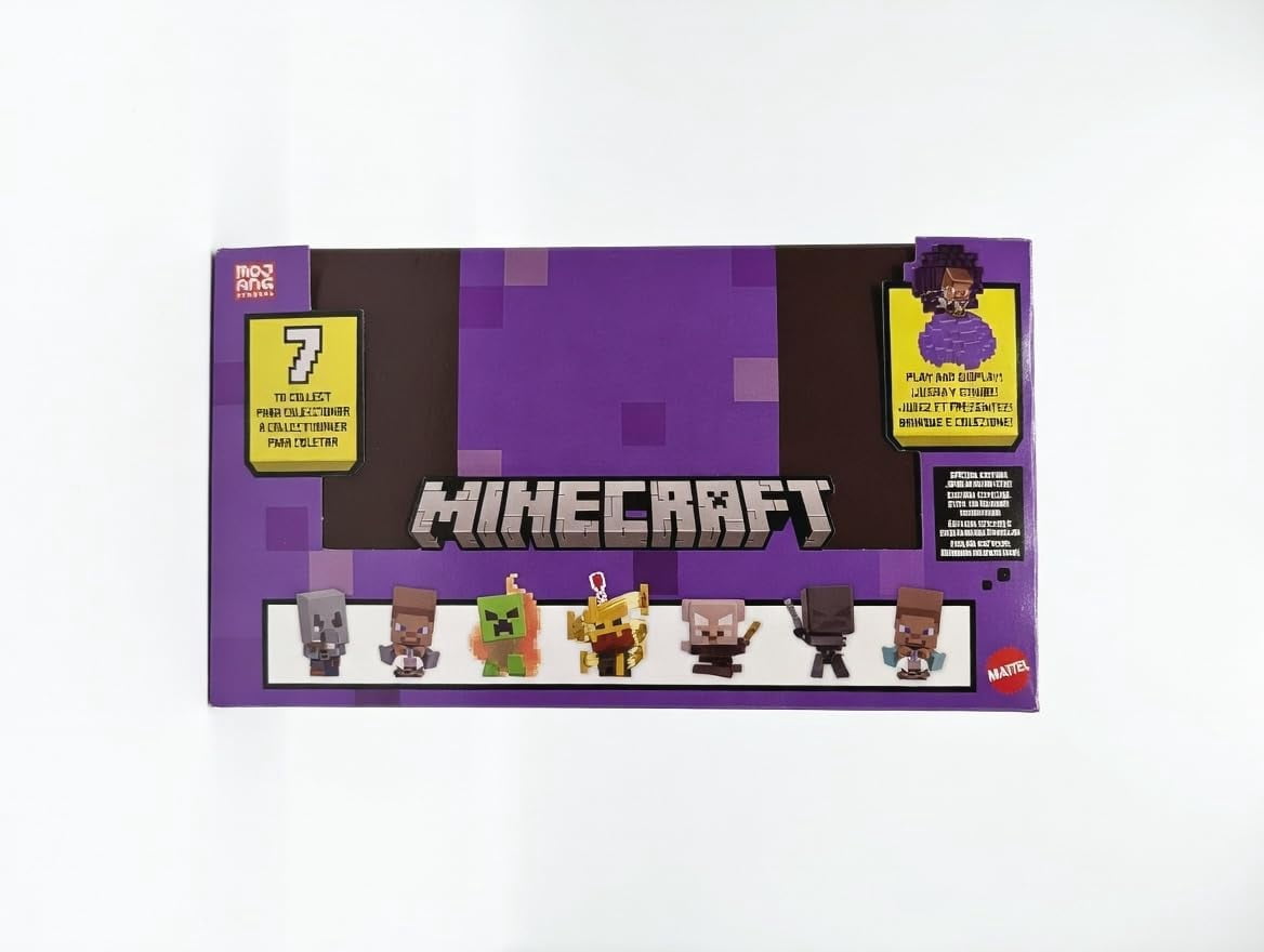 Mattel Minecraft Mini Mode Spawn Egg Blind Box, Collectible Mini Figures, Bundle of 3, Ages 6+ HKT64-956K
