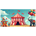 thumbnail image 4 of Welcome to the Carnival Banner Colorful Tent Backdrop for Party Decorations Event Supplies Photography Props Celebration Bright Background, 4 of 9