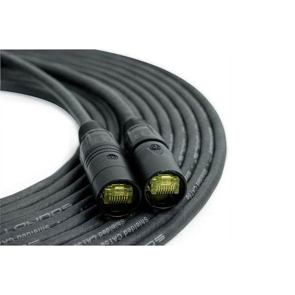 SoundTools SuperCAT professional Grade Shielded CAT5e etherCON Cable, Flexible Polyurethane Jacket, Neutrik Connectors (330 feet on drum, Black)