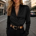 thumbnail image 2 of LIUJUNSHOP Soft Breathable Stretch Satin Silk Button Down Shirts for Women Long Sleeve Leopard Blouses Work Dress Tops, 2 of 4