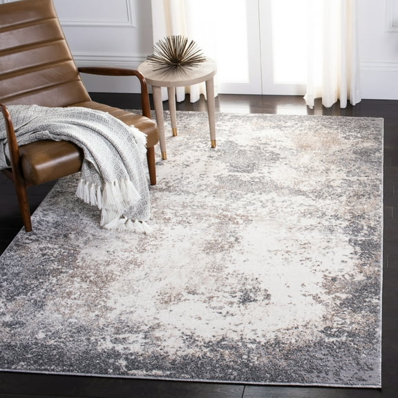 SAFAVIEH Aston Philander Abstract Area Rug, Gray/Ivory, 5'3" x 7'7"