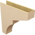 thumbnail image 5 of 9"W x 36"D x 36"H Thin Monterey Rough Cedar Woodgrain TimberThane Corbel, Primed Tan, 5 of 6