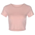 thumbnail image 1 of Top de estilo corto, camiseta ajustada de manga corta con cuello redondo, top para mujer, 1 of 6