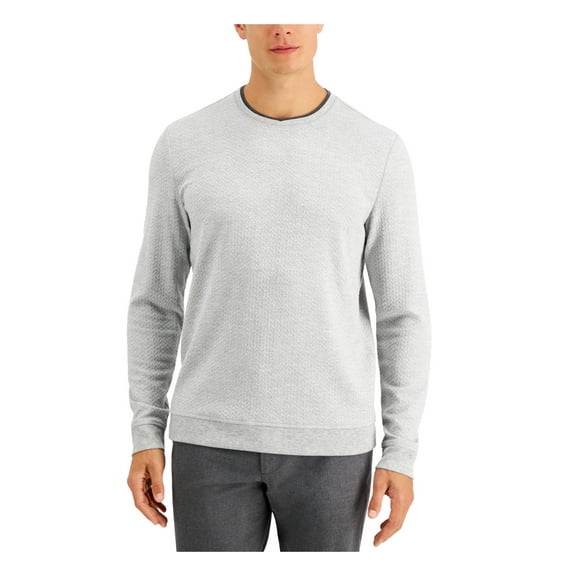 TASSO ELBA Mens Gray Crew Neck Pullover Sweater XXL