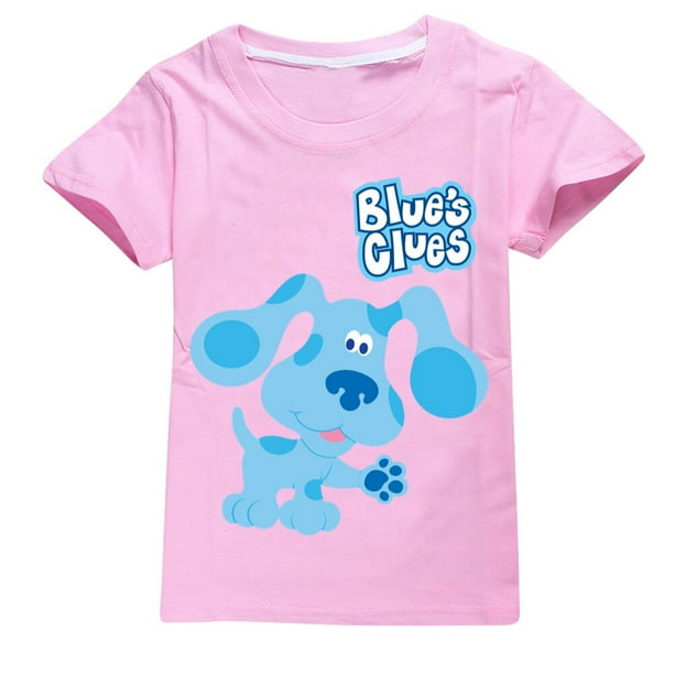 Blues Clues camiseta gráfica de algodón para niños adolescentes, camisas para niños pequeños, ropa para niños, niños, niñas zhangyuxiang LED