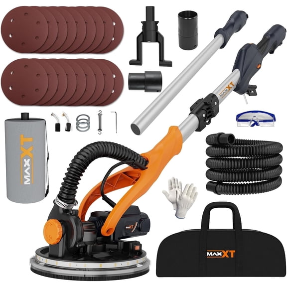 MAXXT Drywall Sander with Vacuum Dust Collection, 6 Variable Speed, LED Light, 1900RPM Electric Drywall Sander