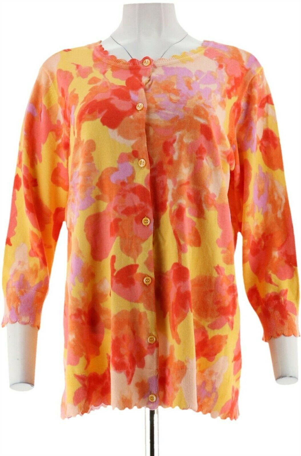 Isaac Mizrahi Floral Printed Cardigan 