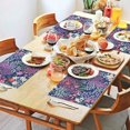 thumbnail image 2 of Pioneer Flower Floral Print Pattern Summer Placemats Table Placemats Set Of 4-Linen Kitchen Washable Placemats Table Mats 12x18 Inch Non-Slip Heat Resistant, 2 of 5