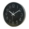 thumbnail image 2 of Anvazise Wall Clock Round Hanging Noiseless 3D Number Precise Anti-fog Mirror Surface Quartz Clock Household Supplies Black 10 Inch, 2 of 13