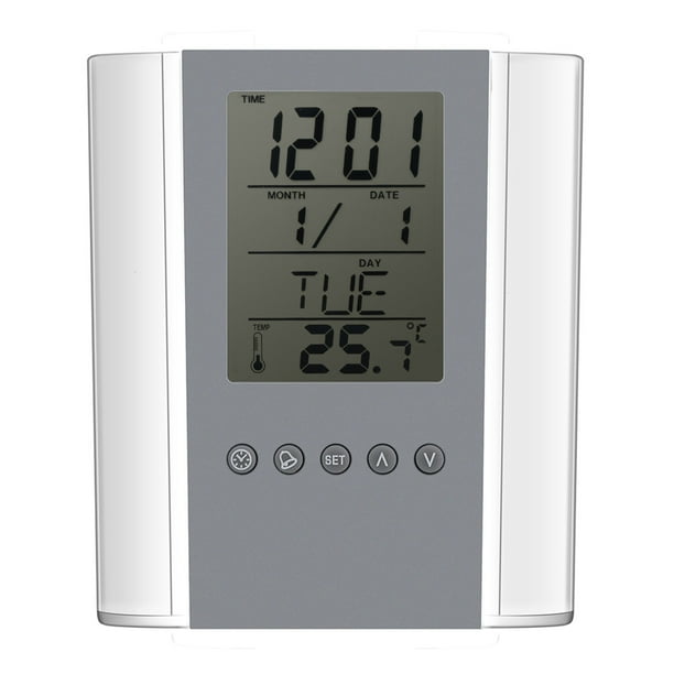 Reloj despertador Digital Sincero con indicador de temperatura y portalápices