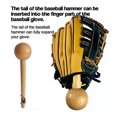 thumbnail image 4 of 1 Set Round Stick Comfortable Grip Drop-resistant Non-cracking Exercise Wood Softball Baseball Glove Mallet Ball Games, 4 of 7