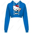 thumbnail image 2 of Chandail à Capuchon Imprimé Hello Kitty pour Femmes 2023 Automne Style Décontracté Chandail à Capuchon Ultra Court Mode Chandail à Capuchon Jogger Haut Décontracté, 2 of 7