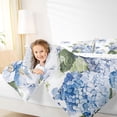 thumbnail image 4 of Homewish Rustic Hydrangea Full Size Comforter Sets,Country Plant Bedding Comforter Set,Blue Green White Bedding Sets For Girls Kids,Ultra Soft Home Decor Reversible,3 Pieces, 4 of 8