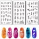 thumbnail image 1 of Juego de 3 placas para estampar uñas con diseño de plantas y flores. Plantillas para estampar uñas con puntas de acero inoxidable., 1 of 9