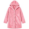 thumbnail image 7 of Enjoytime Fleece Jacket Women Fall Winter Button Down Hooded Teddy Coat Soft Warm Casual Mid Length Long Sleeve Outerwear, 7 of 7