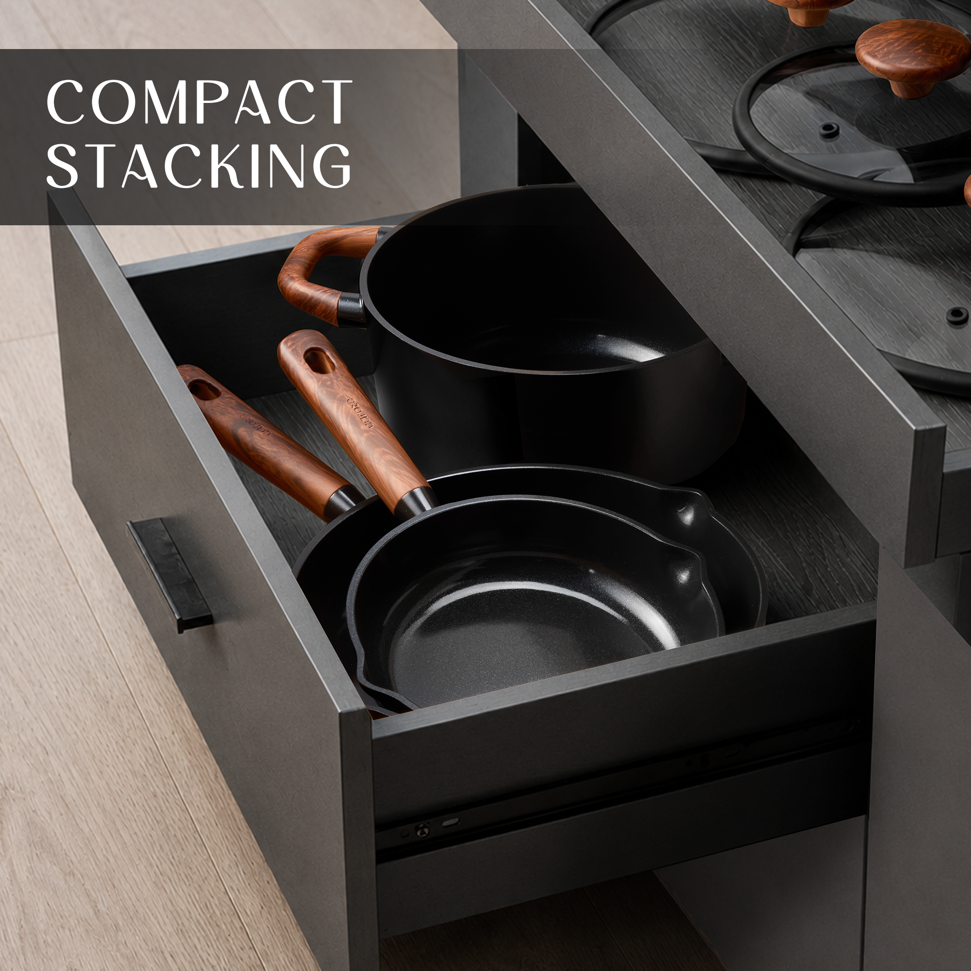 Carote 21-Piece Ceramic Nonstick Cookware Set, Induction Compatible photo 5