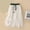 White, variant on WWV Womens Skirts Elastic Waist Flowy Swing Layered Cotton Linen Skirt Dress with Drawstring Summer Solid Color Vintage Ladies Loose Fit Birthday Party Skirt Green L