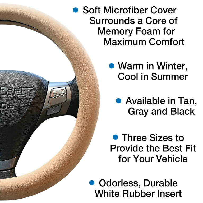 Kaufe Fluffy Steering Wheel Cover Set 36-39cm Plush Fluffy