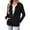 A-01 Black, variant on HOWCOME Womens Lightweight Full-Zip Hoodie – Long Sleeve Classic Track Sweatshirt with Pockets, Non-Fleece Fall/Winter Hooded Jacket, Black Large