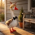 thumbnail image 2 of Aurorax Porch Goose Outfit 23"/19 inch/17in,Goose Clothes for Cement Goose Porch Goose,All the Season Deer Shaped Brown Porch Goose Costume for Outdoor Yard, 2 of 9