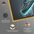 thumbnail image 4 of Blue Glow Sneaker Canvas Wall Art by Notoriart, Gold Floater Frame, 12" x 12", 4 of 7