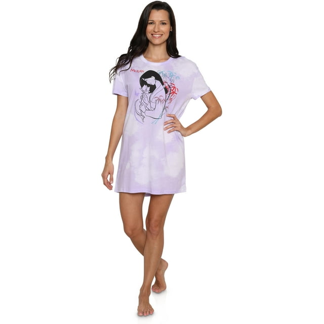 Disney Chemise de Nuit pour Femme, T-Shirt Graphique de Nuit, Tenue d'Intérieur