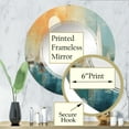 thumbnail image 3 of Designart "Boat modern Coastline I" Boat Round Wall Mirror - Modern Oval Printed Decorative Oversized Mirror - Multiple Color Options, 3 of 4