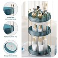 thumbnail image 4 of Organizador de maquillaje INVSSENE, giratorio 360°, 3 niveles, azul, 4 of 6