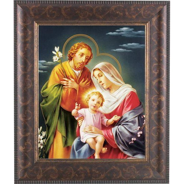 Holy Family Picture Framed Wall Art Decor, Large, Antique Gold and ...