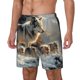 thumbnail image 1 of Fotbe Wolf Family Winter Wonderland Traje de Baño para Hombre – Shorts de Natación de Secado Rápido con Forro y Bolsillos-3X-Large, 1 of 6