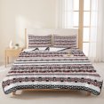 thumbnail image 3 of Quilts King Size Bedding Set, Red Vintage Boho Lightweight Quilted Comforter, Farmhouse Ethnic Tribe Classic Soft Reversible Bedspread Coverlet with Pillow Covers for All Season, 96" x 106", 3 of 9