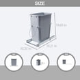 thumbnail image 2 of Basurero Extraíble con Marco Metálico Gris de 35L, 2 of 6