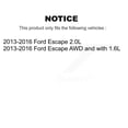 thumbnail image 2 of Transit Auto Front Rear Disc Brake Coated Caliper Drilled Slotted Rotors and Ceramic Pads Kit (10Pc) for Car Ford Escape KCD-100391C, 2 of 11